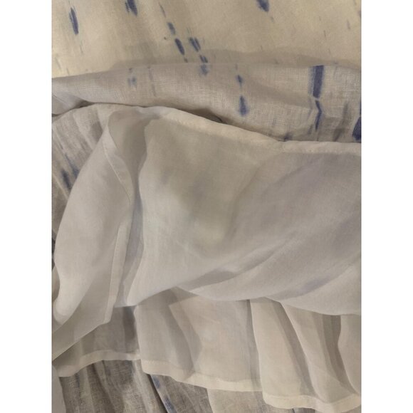 Rails Dress Women Medium Blue White Cloud Tie Dye Linen Blend Delilah Midi - Picture 11 of 13